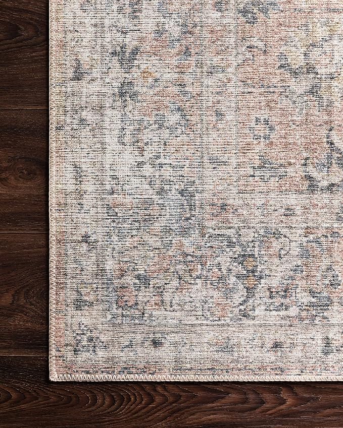 Loloi II Skye Collection SKY-01 Blush/Grey 7'-6" x 9'-6" Area Rug