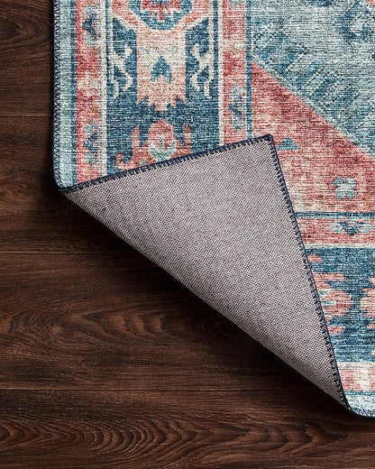 Loloi Skye Collection SKY-03 Turquoise/Terracotta 2'-0" x 5'-0" Accent Rug