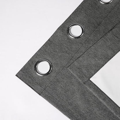 Amazon Basics 100% Blackout Curtains with Grommets, 2 Panels, 52 x 96 Inches, Black