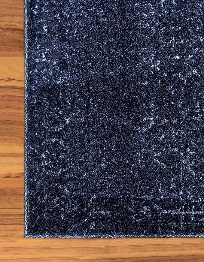 Unique Loom Del Mar Collection Area Rug - Jennifer (3' 3" x 5' 3" Rectangle, Blue/ Navy Blue)