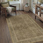 Brown 3x5 Area Rug Washable Vintage Carpet for Entryway Office Soft Retro Floral Kitchen Low Pile Thin Door Mat Non Slip Traditional Distressed Rug for Bathroom Bedroom Dining Living Room