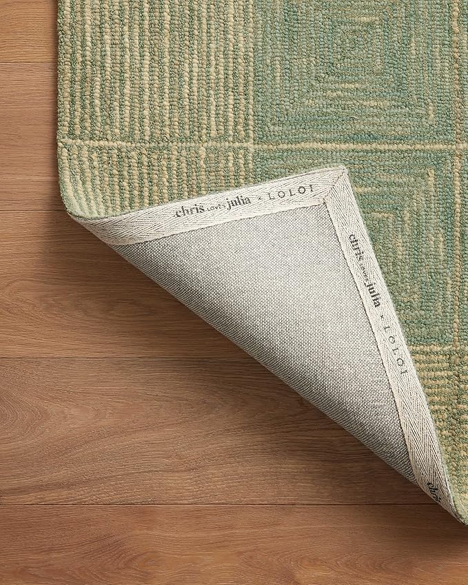 Loloi Chris Loves Julia Francis Collection FRA-02 Green/Natural 2'-6" x 7'-6" Runner Rug