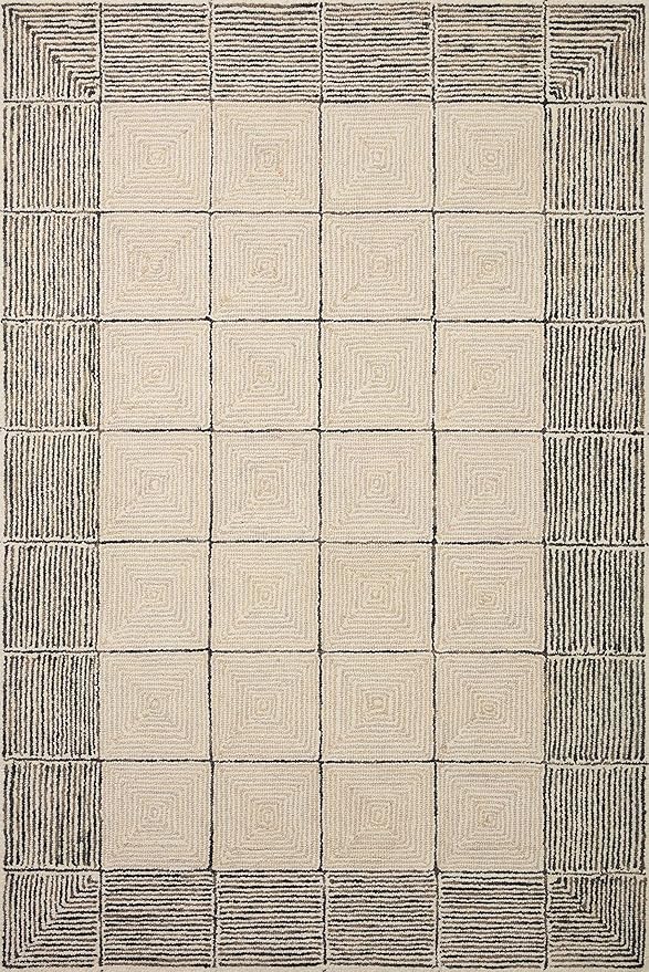 Loloi Chris Loves Julia Francis Collection FRA-02 Cream/Black 2'-6" x 7'-6" Runner Rug