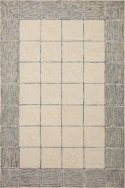 Loloi Chris Loves Julia Francis Collection FRA-02 Cream/Black 2'-6" x 7'-6" Runner Rug