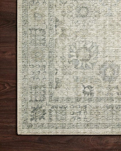 Loloi Skye Collection 2'-3" x 3'-9" Accent Rug in Natural / Sage - Soft Thick Area Rug, Vintage Inspired Distressed Area Rug, Non-Shedding Rug for Living Room, Bedroom, Dining Area
