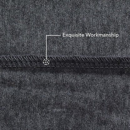 Oubonun 100% Jersey Cotton Body Pillow Cover with Zipper - Luxury Soft Removable Pillow Case - Long Fuzzy - Knitted (Dark Grey, 21"X54")
