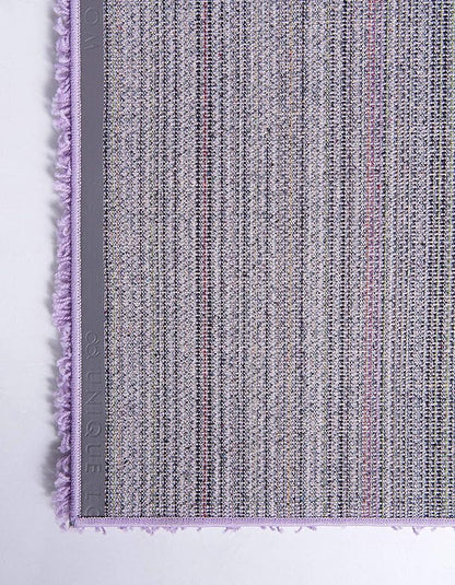 Unique Loom Solid Shag Collection Area Rug (7' 1" x 10' Rectangle, Lilac)