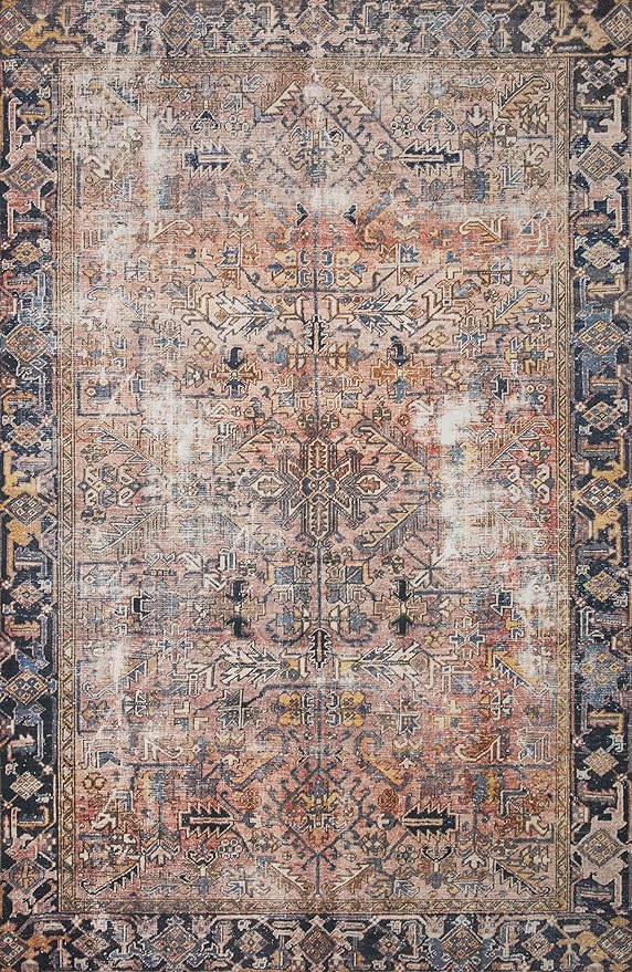 Loloi Chris Loves Julia Jules Collection JUL-02 Terracotta/Multi 2'-6'' x 12'-0'', .13" Pile Height, Runner Rug