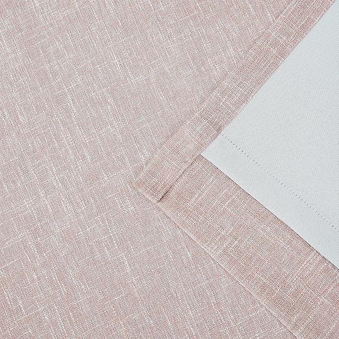 Vision Home Pink Full Blackout Curtains 63 inch for Girls Bedroom Thermal Insulated Room Darkening Window Treatment Set Rod Pocket Back Tab Modern Soundproof Pink Drapes 2 Panels 50" Wx63 L