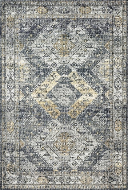 Loloi Skye Collection SKY-09 Graphite/Silver 8'-0" x 8'-0" Round Area Rug