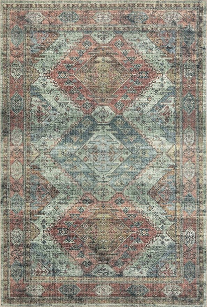 Loloi Skye Collection SKY-06 Apricot/Mist 6'-0" x 9'-0" Area Rug