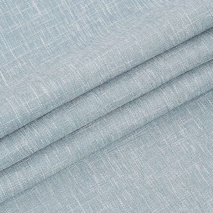 Vision Home Chambray Blue Full Blackout Curtains for Bedroom Living Room Darkening Window Treatment Panels Thermal Insulated Rod Pocket Back Tab Modern Soundproof Blue Drapes 2 Panels 50" Wx108 L