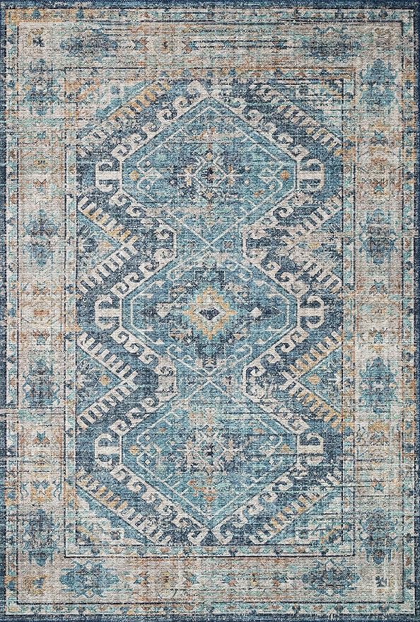 Loloi Skye Collection SKY-03 Denim/Natural 9'-0" x 12'-0" Area Rug